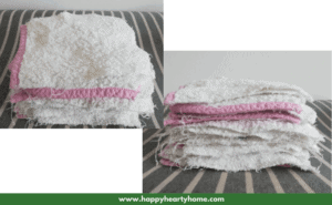 homemade terry cloth wipes for baby's bum