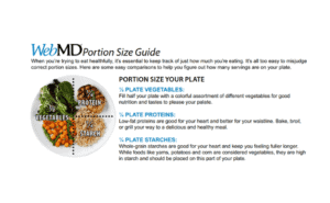 portion size guide 1 from WebMD